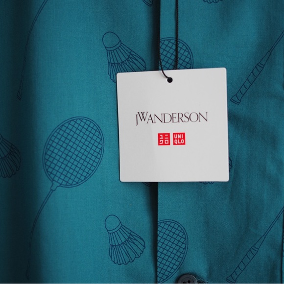 JW Anderson casual open collar Uniqlo badminton print shirt - Picture 4 of 10